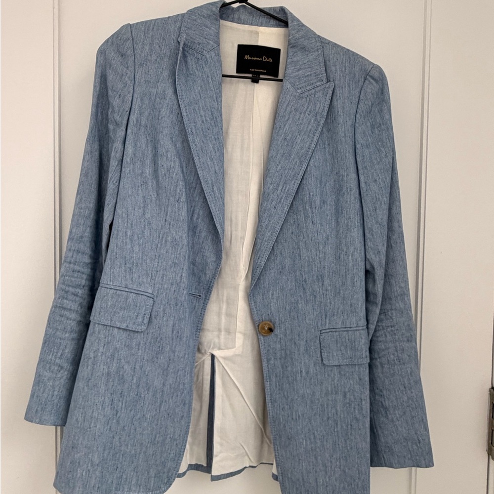 Massimo Dutti Sky Blue Women's Blazer